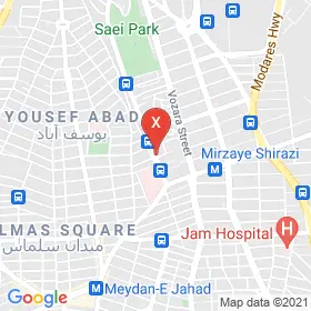 این نقشه، لوکیشن دکتر سید مجید جلالی متخصص گوش حلق و بینی در شهر تهران است. در اینجا آماده پذیرایی، ویزیت، معاینه و ارایه خدمات به شما بیماران گرامی هستند.