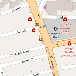 این نقشه، نشانی دکتر سامان خوشینی متخصص جراحی پلاستیک، ترمیمی و زیبایی در شهر تهران است. در اینجا آماده پذیرایی، ویزیت، معاینه و ارایه خدمات به شما بیماران گرامی هستند.